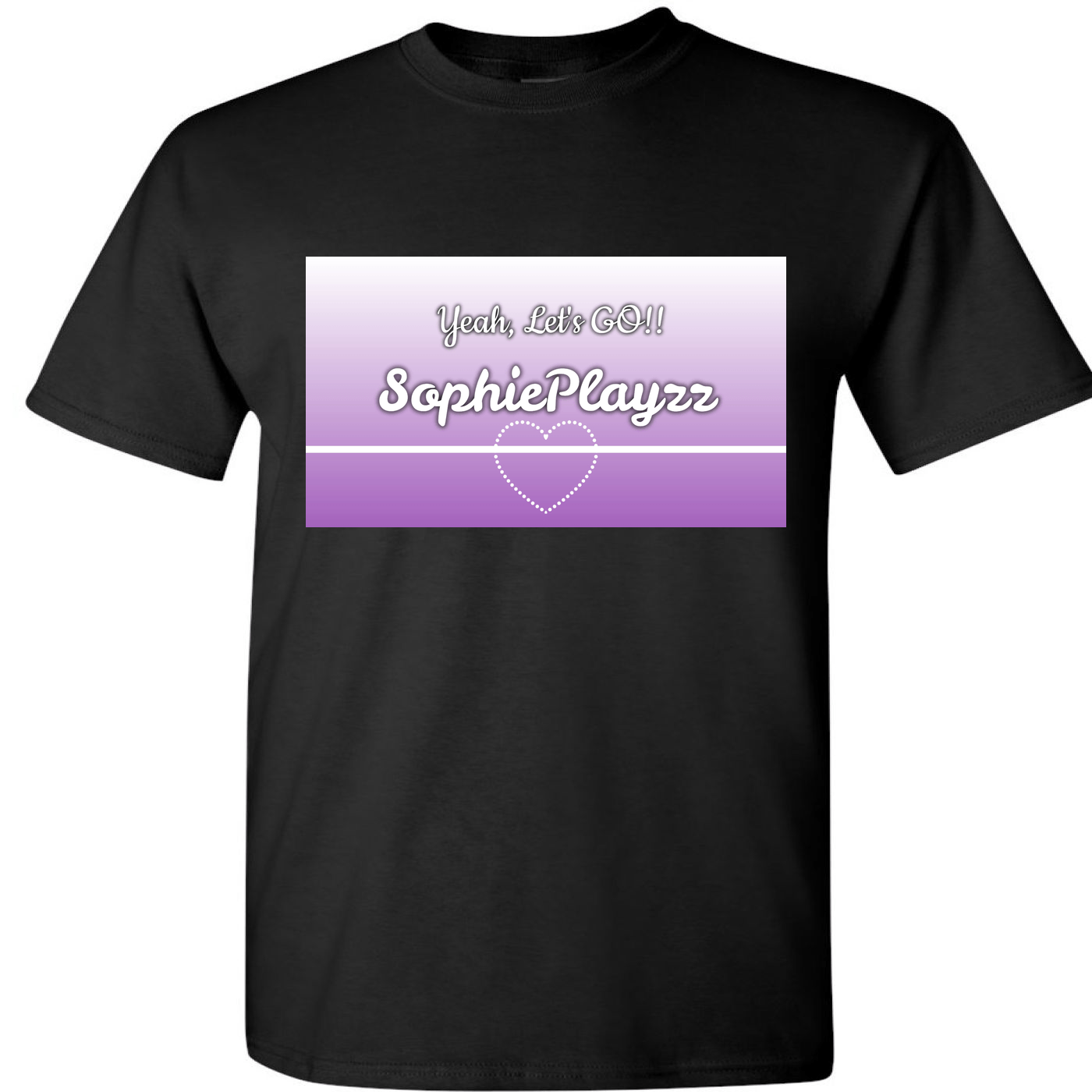 ''Yeah, Let's GO!!'' T-shirt SophiePlayzz (Paars-Zwart)