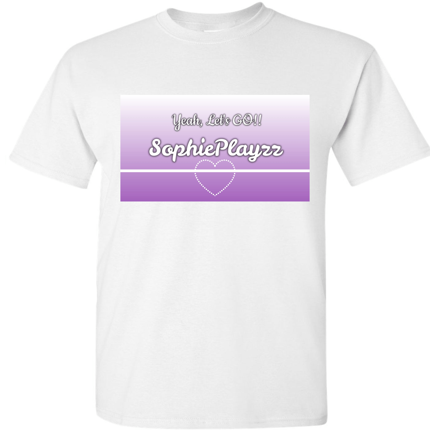 ''Yeah, Let's GO!!'' T-shirt SophiePlayzz (Paars-wit)