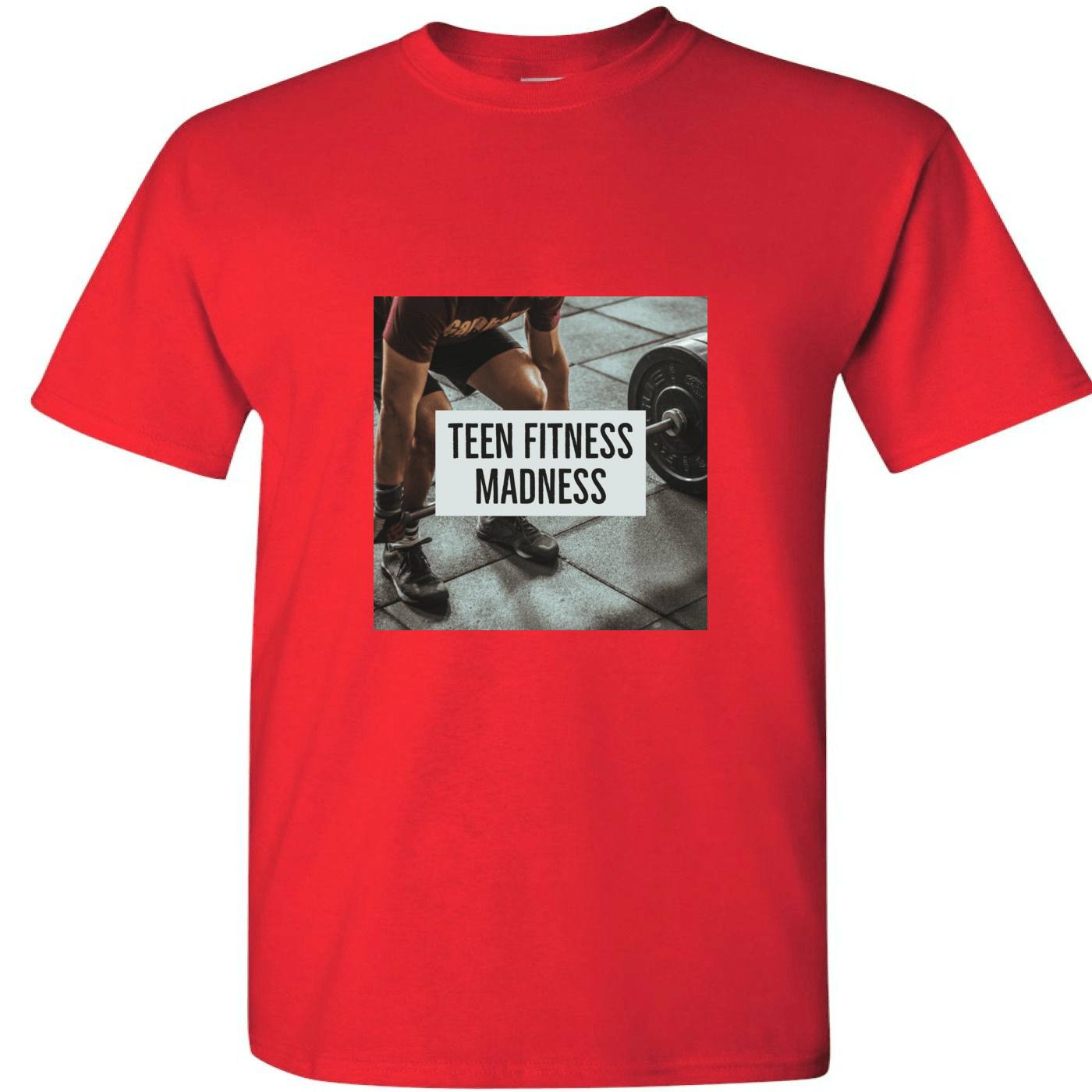 TeenFitnessMadness - Gym Tees - (red)