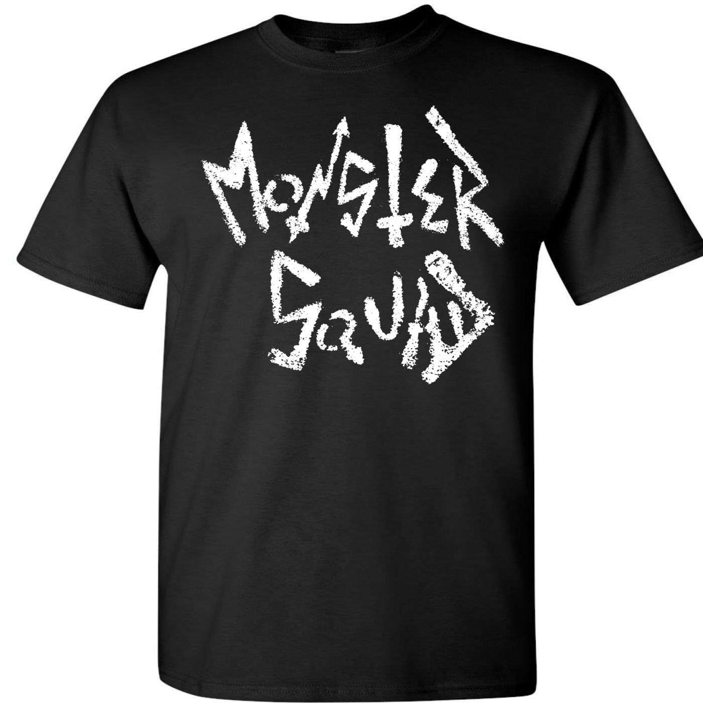 Monster Squad - stencil on skateboard logo