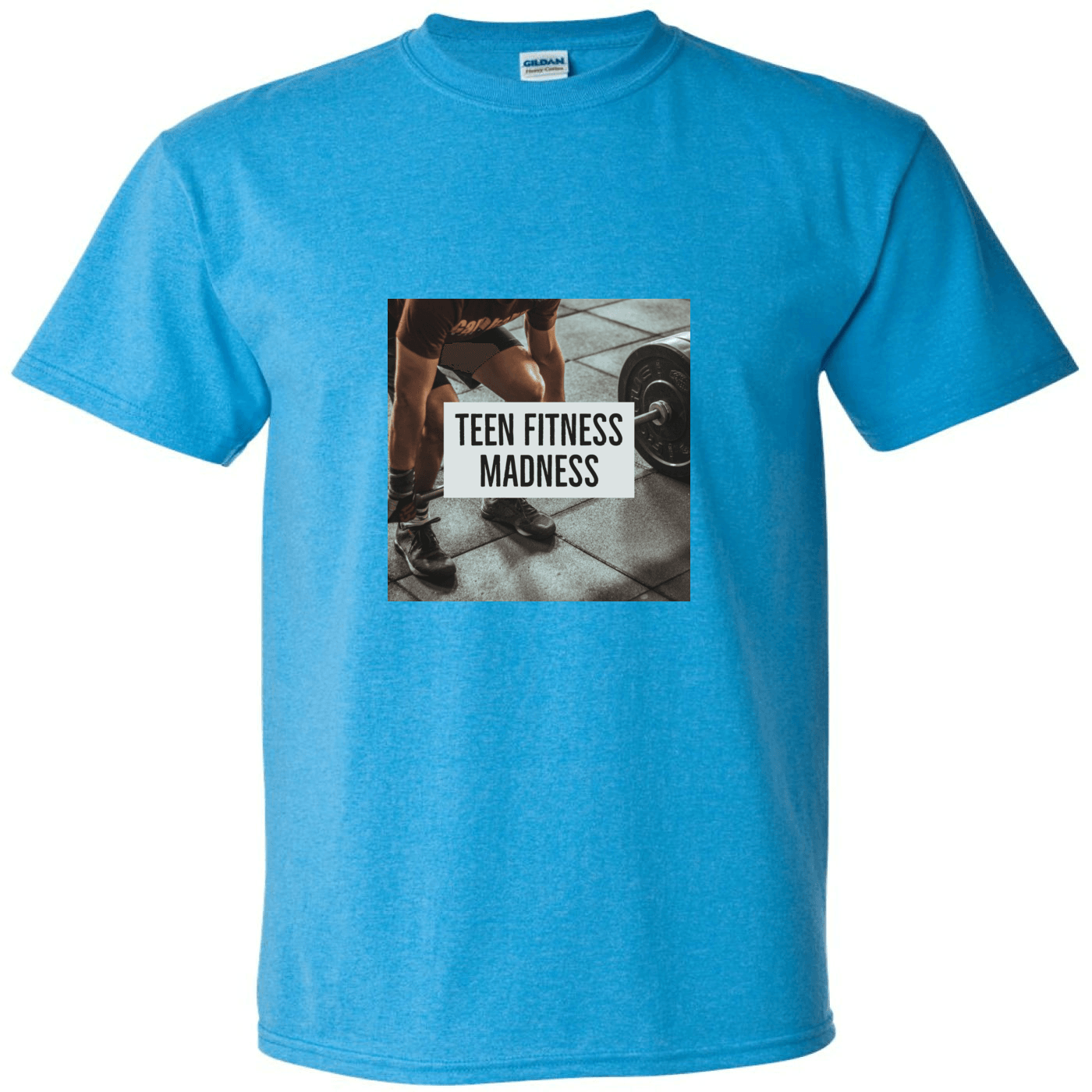 TeenFitnessMadness - Gym Tees (light blue)