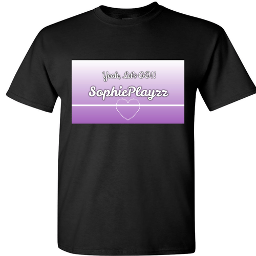 ''Yeah, Let's GO!!'' T-shirt SophiePlayzz (Paars-Zwart)