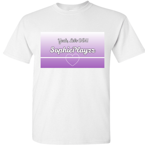 ''Yeah, Let's GO!!'' T-shirt SophiePlayzz (Paars-wit)