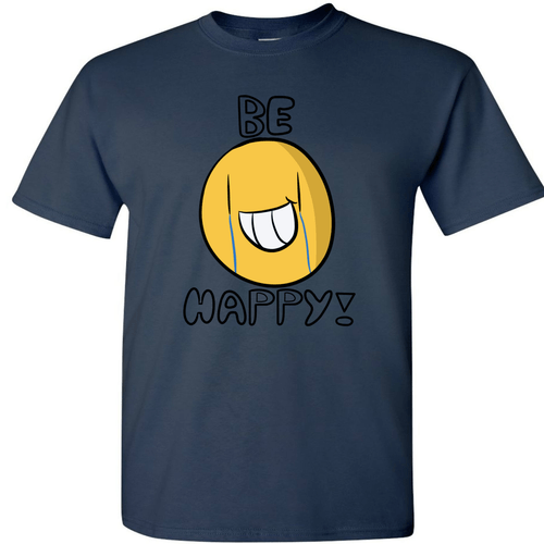"Be Happy" Shirt (Navy Blue)